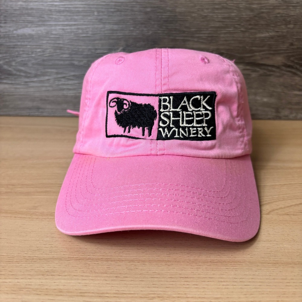 Black Sheep Winery Hat Cap Strap Back Womens Pink Adjustable